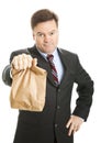 Brown Bagging it to Work Royalty Free Stock Photo