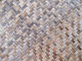 Brown bamboo wood texture woven pattern Royalty Free Stock Photo