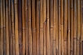 Brown bamboo wood wall pattern from nature, grunge tropical stick old decor texture asia japanese traditional, bunch bundle