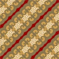 Brown Batik Pattern Wallpaper