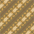 Brown Batik Pattern Wallpaper