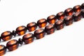 Brown beads sequenced, short rosary, tespih tesbih Royalty Free Stock Photo