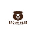 Brown Bear head mascot logo vector designs Royalty Free Stock Photo