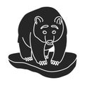 Brown bear vector icon.black vector icon isolated on white background brown bear. Royalty Free Stock Photo