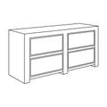 Brown bedside table with drawers.Nightstand next to the bed.Bedroom furniture single icon in outline style vector symbol