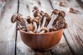 Brown beech mushrooms Royalty Free Stock Photo