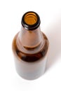 Brown beer bottle on white background Royalty Free Stock Photo