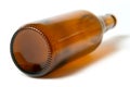 Brown beer bottle on a white background Royalty Free Stock Photo