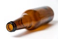 Brown beer bottle on a white background Royalty Free Stock Photo
