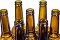 Brown Beer Bottles on a white background Royalty Free Stock Photo