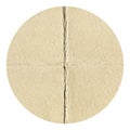 Brown and beige cardboard detail, round cardboard paper texture as background