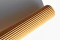 Brown and beige colored corrugated cardboard detail, roll cardboard Royalty Free Stock Photo