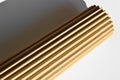 Brown and beige colored corrugated cardboard detail, roll cardboard Royalty Free Stock Photo