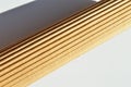 Brown and beige colored corrugated cardboard detail, roll cardboard Royalty Free Stock Photo