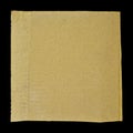 Brown and beige corrugated cardboard detail, isolated on black background Royalty Free Stock Photo