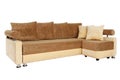 Brown and beige sofa isolated on white Royalty Free Stock Photo