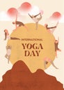 Brown and Beige Yoga Day Is Here