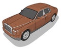 Brown bentley, illustration, vector Royalty Free Stock Photo