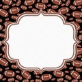Brown and Black Football Frame Background
