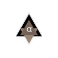 Brown and Black Letter A Triangle Logo