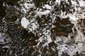 Brown, Black and White Ripples on a River Detail