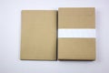 Brown envelopes on white background. Royalty Free Stock Photo