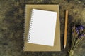 Brown blank notebook