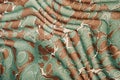 Brown and blue marbled paper Royalty Free Stock Photo