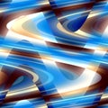 Brown blue waves lines geometries sparkling lights texture and background Royalty Free Stock Photo