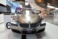 Brown BMW 6 series gran coupe on display at BMW World Royalty Free Stock Photo
