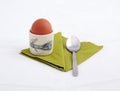 Boiled chicken egg on the table ready for the Easter party Royalty Free Stock Photo