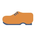 Brown boot flat illustration