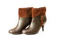 Brown boots isolated Royalty Free Stock Photo