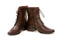 Brown boots isolated Royalty Free Stock Photo