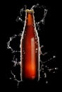 Brown bottle of beer Royalty Free Stock Photo