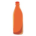 Brown bottle with beverage