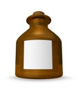 Brown bottle with blank label