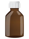 Brown bottle with cap