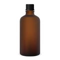 Brown Bottle. Glass Medicine Vial. 3d Isolated Oil Royalty Free Stock Photo