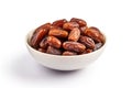 Brown Bowl dried dates. Generate Ai