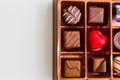 Box of Chocolate with Assorted Chocolates Royalty Free Stock Photo