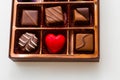 Box of Chocolate with Assorted Chocolates Royalty Free Stock Photo