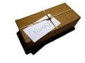 Brown Box with message Visions Royalty Free Stock Photo