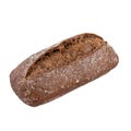 brown bread bun isolated on a white. french bread roll. freshly baked rye bread Royalty Free Stock Photo