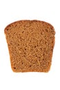 Brown bread slice isolated on white Royalty Free Stock Photo