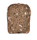 Brown bread slice isolated white background Royalty Free Stock Photo