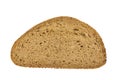 Brown bread slice isolated on white Royalty Free Stock Photo