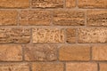 Brown brick blocks shell sand stone wall texture background Royalty Free Stock Photo