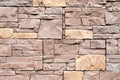 Brown brick texture background with stones Royalty Free Stock Photo