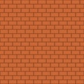 Brown brick wall background. Seamless repeating pattern. Vector illustration. Royalty Free Stock Photo
